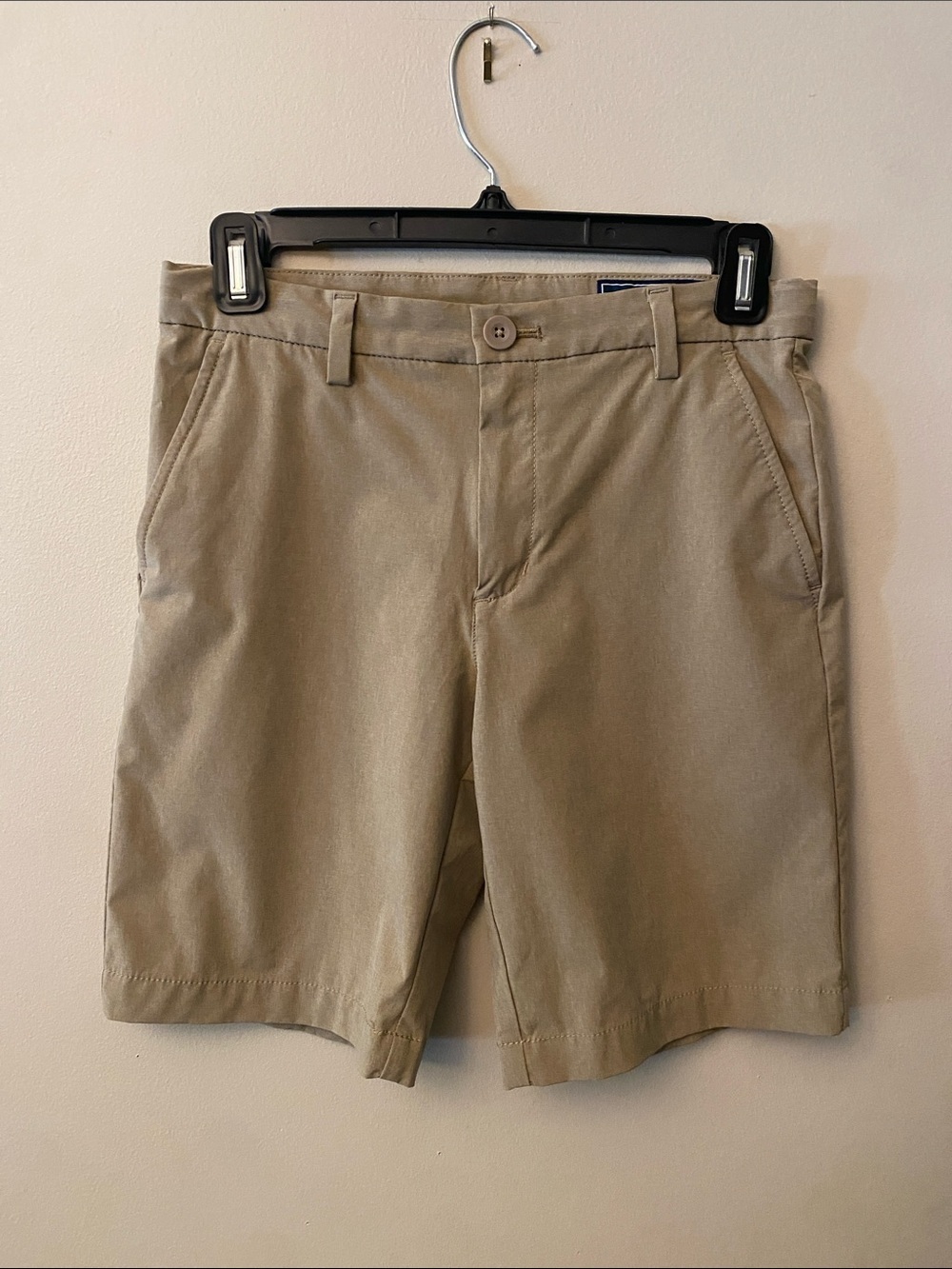 Vineyard Vines boys Flat Front Chino Shorts in Khaki